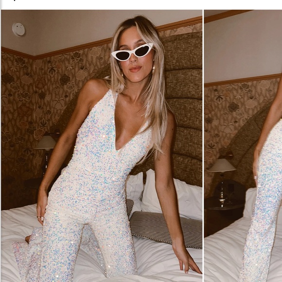 Studio Jumpsuit Show Me Your Mumu - Sequin Halter Jumpsuit - Picture 4 of 6